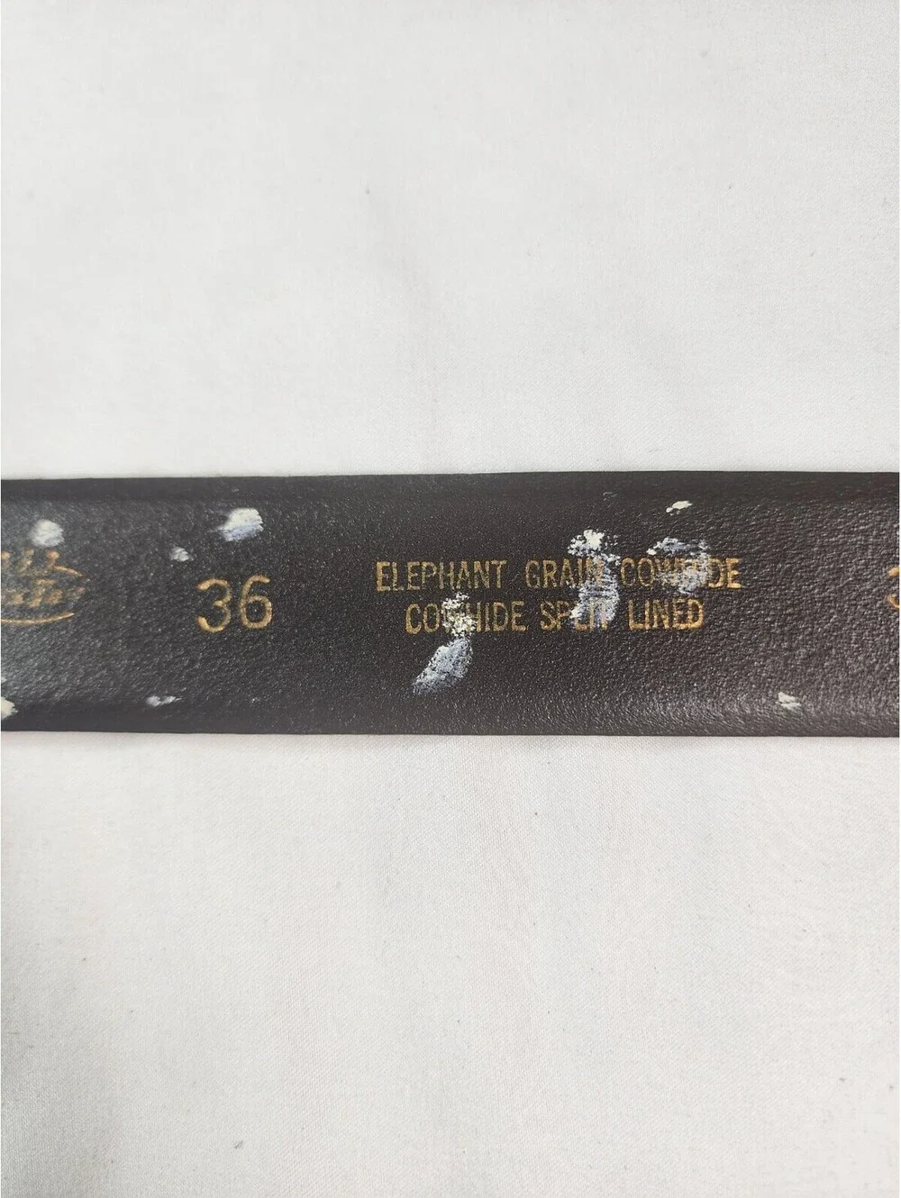 Tex Tail Elephant Grain Cowhide Belt Size 36